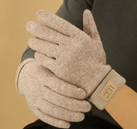 Winter Cashmere Gloves for Women Warm Touch Screen Gloves Cold Protection Full Finger Mittens Outdoor Cycling Thick Woolen Glove