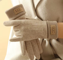 Winter Cashmere Gloves for Women Warm Touch Screen Gloves Cold Protection Full Finger Mittens Outdoor Cycling Thick Woolen Glove